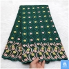 50pcs mixed colors Voile Lace Fabric, African Gold Line Embroidery, Cotton Lace Fabric for Evening Prom, Women Dresses, High Quality(below price is for 50pcs)