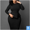 50pcs mixed sizes and colors African Dresses for Women 2023 Spring Bodycon Midi Dress Daily Elegant High Waist Long Sleeve Robe Femme African Clothes