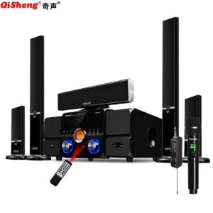 QISHENG MAV-2301 Home Theater 5.1 Sound System Set Home K-Song Combination Sound System Blue