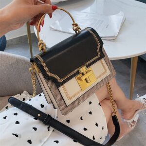 New Luxury Fashion Handbag for Women Crossbody Bag Lady Shoulder Bag Texture Contrast-Color Female Chain Square Messenger Bag(9000ksh for 10pcs mixed colors )