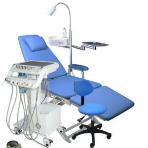 Dental chair with +hanging turbine