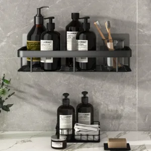 50pcs mixed color Bathroom Shelves No-drill Wall Mount Corner Shelf Shower Storage Rack Holder for WC Shampoo Organizer Bathroom Accessories [below price is for 50pcs]
