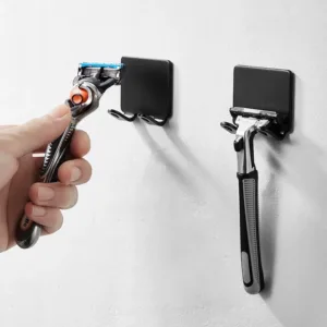 50pcs Bathroom Space Aluminum Razor Holder Storage Hook Wall Men Shaving Shaver Shelf Punch Free Razor Rack Accessories Organization