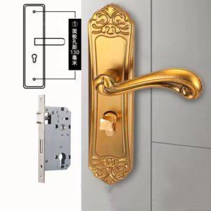 30pcs mixed Indoor Antique Door Lock Zinc Alloy Solid Wood Door Handle Hardware Black Apartment Door Lock Home Hardware Deadbolt Lock(below price is for 30pcs)