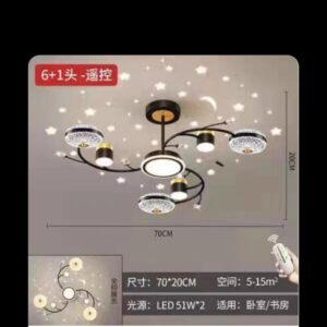 Led Sky Ceiling Chandelier | Starry Sky Led Chandelier | Luster Nordic Living Room