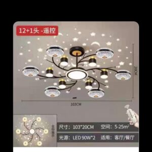 Living Room Black Ceiling Light Modern LED Chandelier Glass Bedroom Restaurant Dining Room Indoor Decorative Lamps Luminaria