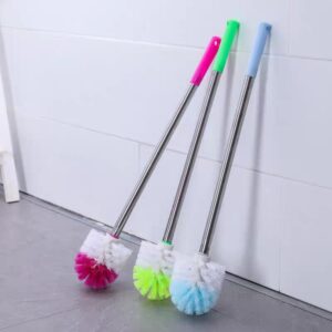 Toilet brush Stainless Steel Long Handle Wall Mount Home Toilet Bowl Brush Compact Toilet Cleaner Brush Toilet(below price is for 100pcs )