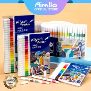 60 Colors DIY Acrylic Marker Pen Set Highlighter Markers Painting for Rock Glass GOODAY(below price is 50pcs)