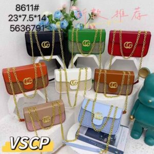 10pcs mixed color and design CG sling bag,handbag,crossbody bag leather red white black khaki fashion women bag(below price is 10pcs)