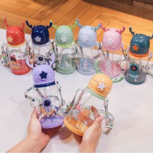 ADIVAN -TOYSKids Water Bottle with Sipper-600ml||BPA-Free-Leak-Proof||Cartoon Design with Push Button||Shoulder Strap||Unbreakable-Freezer Safe-for School-Picnic-Travel-office-home-(below price is for 100pcs)