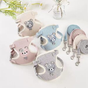HARZONLI Basic Dog Leashes Pet Vest Traction Rope Colour Cartoon Bear Chest Strap (below price is for 50pcs)