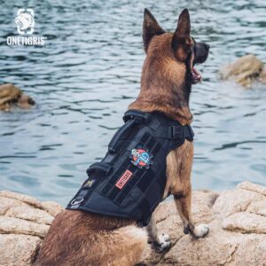 OneTigris No-Pull Dog Harness, AIRE MESH Adjustable Safety Harness Ultra Breathable for Large Medium Dogs with 2 Handles, Brown Size S to XL(below price is for 2pcs )