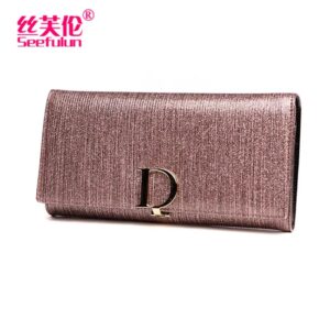 Elegant Women Long Wallet Anti-RFID Women Purse Cow Genuine Leather Coin Purse for Gift Party Travel (below price is for 10pcs )
