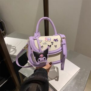 5pcs mixed color Sanrio Kawaii Diy Handmade Bag For Women Hello Kitty Cinnamoroll Shoulder Bag Hand Stitching With Sewing Tools Crossbody Bag(Below price is for 5pc)