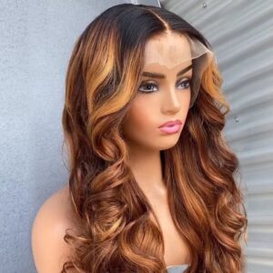 1pc body wave human hair 13*4 color 26inch double drawn