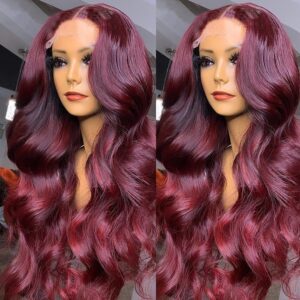 1pc 13x4 Lace Front Wig Long red curly hair Body Wave Lace 32inch