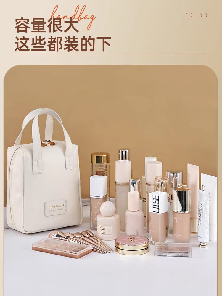 50pcs mixed color Shell Shape PU Leather Cosmetic Bag Waterproof Letter Makeup Pouch Bag Multifunction Carry-on Makeup Tote Travel Wash Bag(belew price is 50pcs)