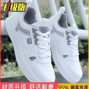 50pcs mixed sizes Men's Breathable Sneakers, Brand Casual Shoes, White(below price is 50pcs)