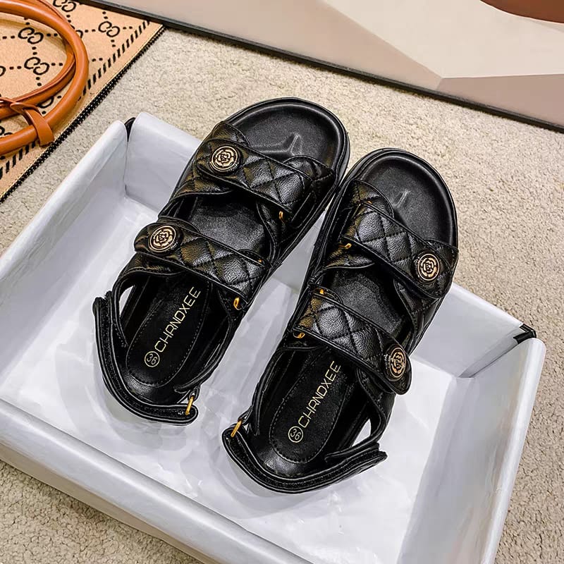 1pair High Quality Summer Fashion Leather Women's Sandals Female Flats sizes(34-44)(below price is for 1pair)