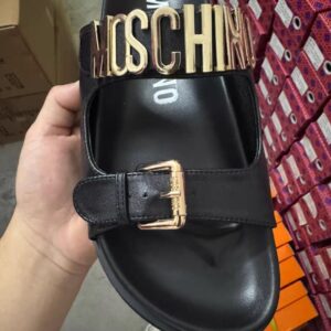 1pair  Moschino Logo Buckle Slide Sandal In White (below price is 1pair)sizes (36-41)