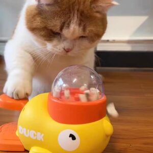30pcs Automatic Pet Feeder, Dog Cat Food Dispenser with Leak-Proof Design, Funny Toys for Human Pets, Yellow Duck Feeding Supplies(below price is 50pcs)