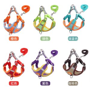 Size S to XL SFP Casting Dog Leash Set for Small Medium Dogs, Breathable Chest Straps, Pet Supplies for Chihuahuas, Puppy and Cat (below price is for 5pcs)