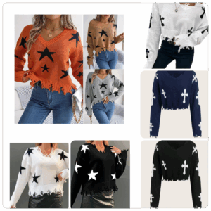 24 pcs mixed design and colors ladies sexy sweater