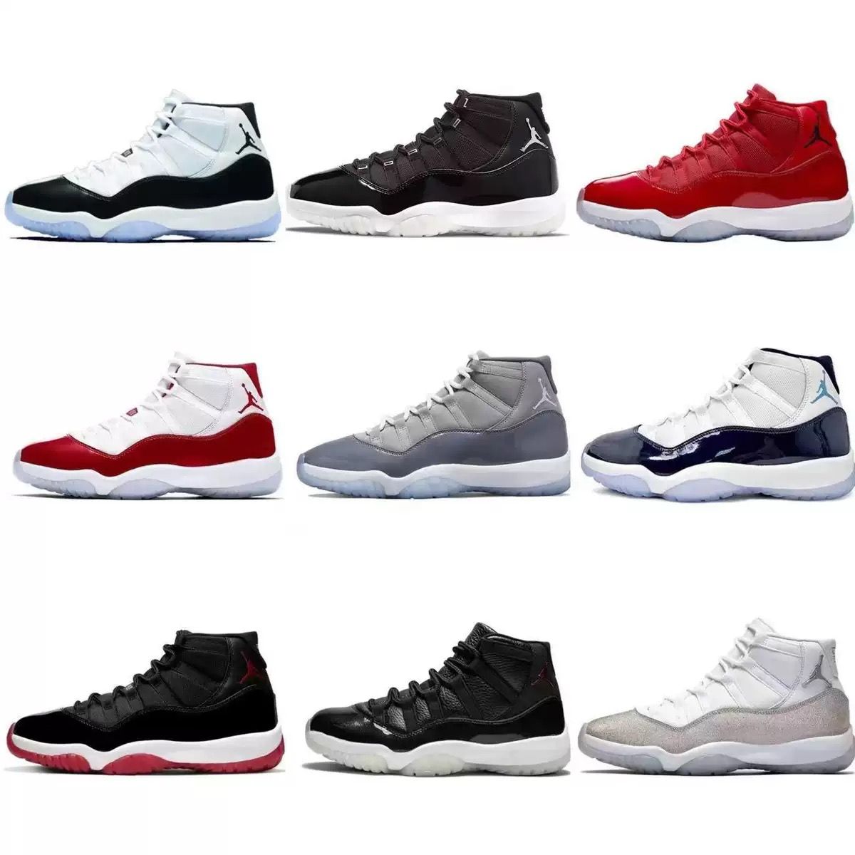 10pairs mixed color and sizes (36-46)Nike Air Jordan 11 Retro Playoff Warm High Top(below price is 10pairs)