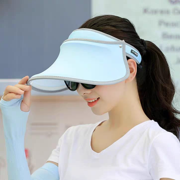 New Arrival 6 Colors Female Summer Double Visor Hat Empty Top Cap UV Protection Riding Sun Beach (below price is for 100pcs)