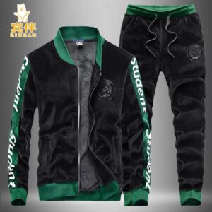 5pcs mixed color and sizes Unisex Full Zip Velour Suede Track Suit(below price is 5pcs)