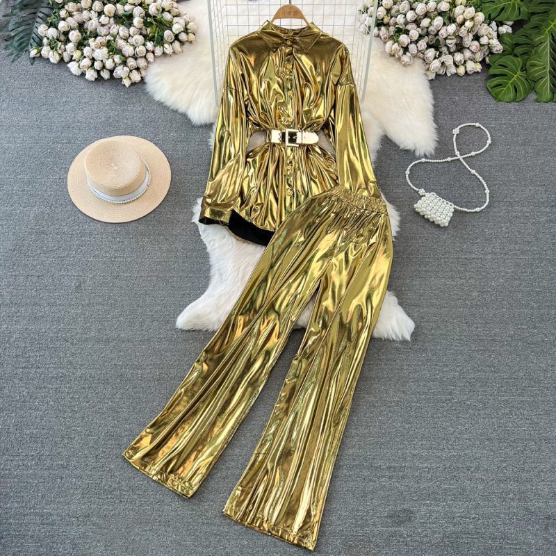 5pcs mixed color and sizes This is a silver two piece top and skirt set Depop(below price is 5pcs)