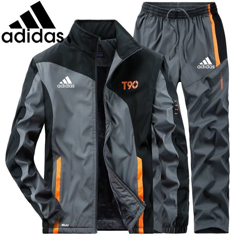 5pcs 2in1 Men Tracksuit Set Hooded Sweatshirt Jacket+Pant