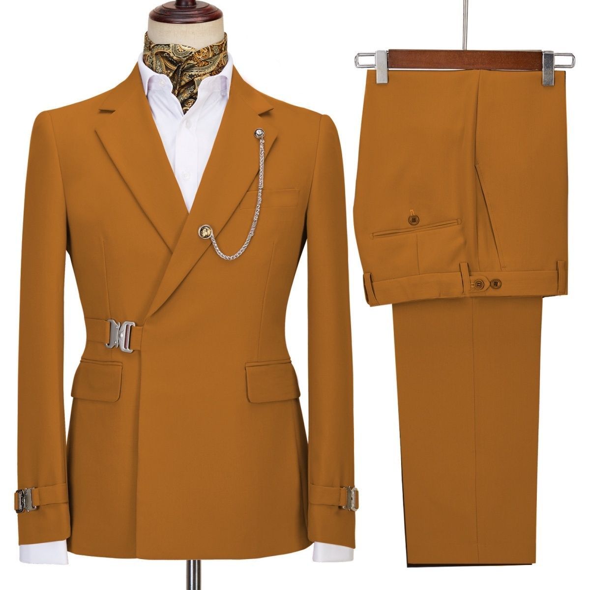 5pcs mixed color and sizes upto 6xl  Men's Formal Suits Peak Lapel Fashion One Button 2 Piece Business Casual Groom Wedding Tuxedo Slim Fit Man Blazer Pants(below price is 5pcs)