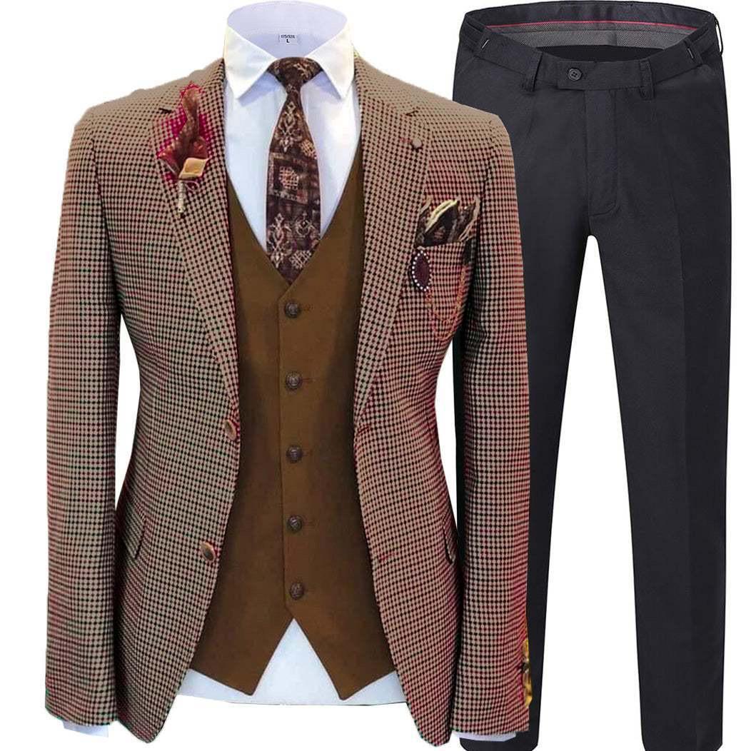 5pcs mixed color and sizes upot 3xl Elegant Sorento Brown Slim Fit Suit for Business and Weddings(below price is 5pcs)
