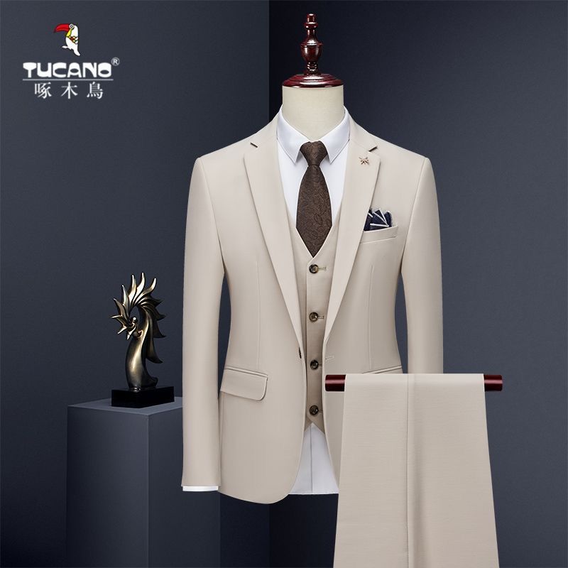 5pcs mixed color and sizes upto 5xl Custom White 3-Piece Slim Fit Mens Wedding Suits Classic