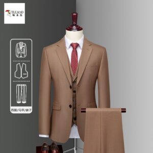 5pcs mixed color and sizes upto 5xl  Men's Slim Fit 2 Button 3 Piece Suit Set (below price is 5pcs)