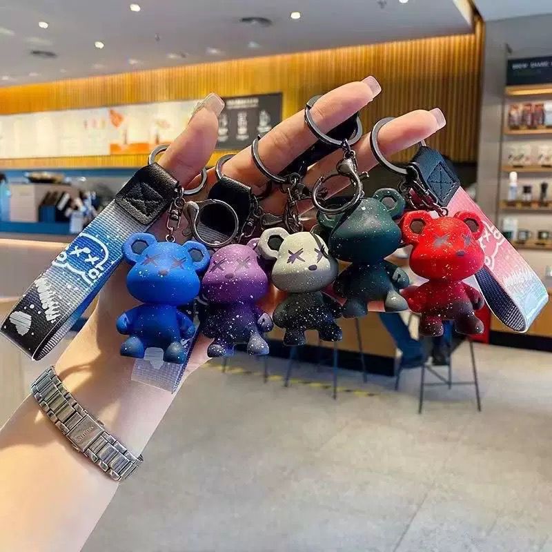 100set mixed color Cartoon Bear Key Chain(below price is 100set)