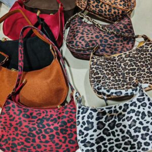 50pcs mixed color women's leopard print bag set: bag type trendy (below price is 50pcs)