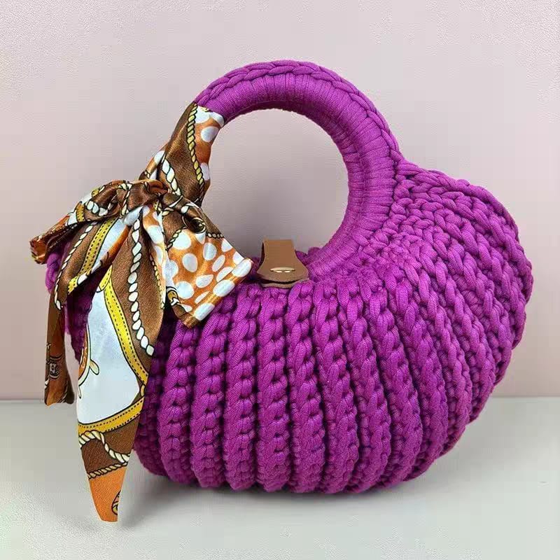 12pcs mixed color Royal Purple Crochet Ring Bag (below price is 12pcs)