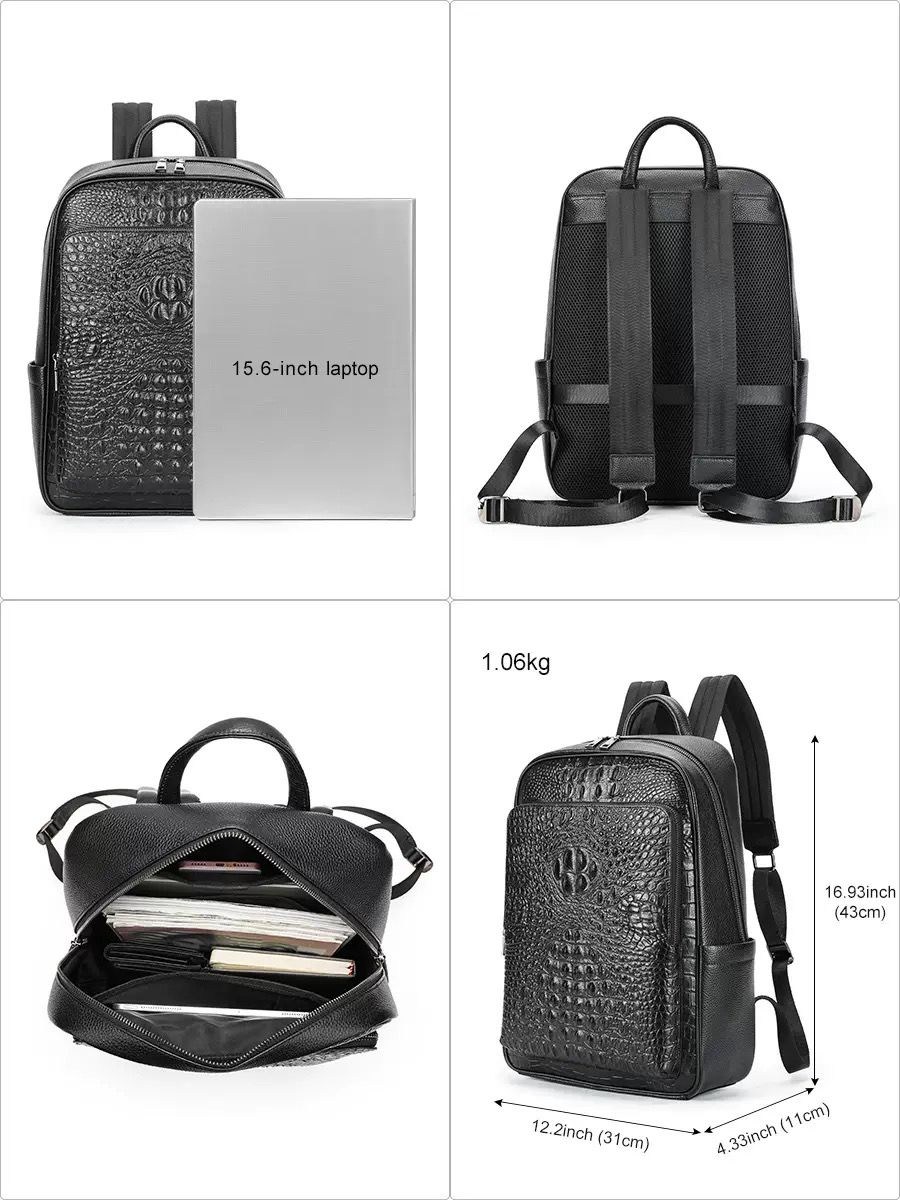 25pcs Trendy top leather backpack for men, large capacity(below price is 25pcs)