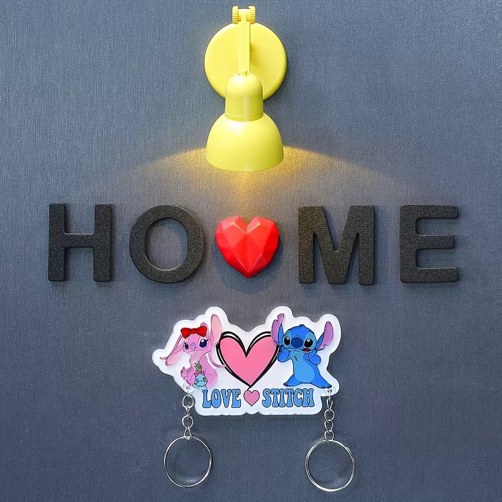 100pcs Love Stitch Couple Keychain Hanger Wall Key Holder Home(below price is 100pcs)