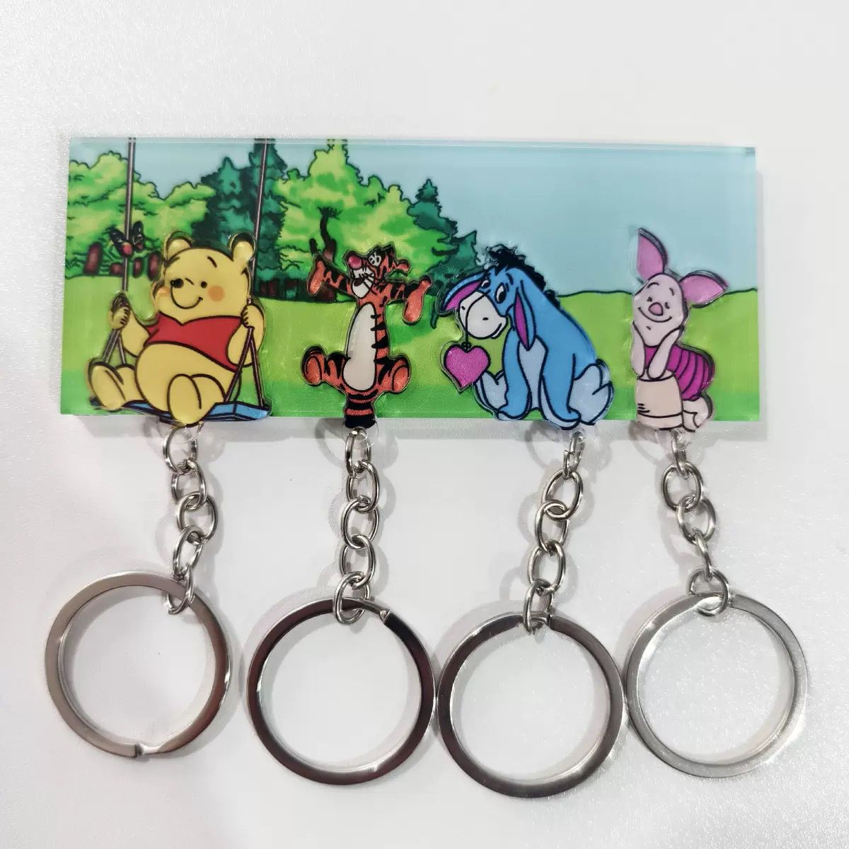 100pcs Cartoon Eeyore couple key holder wall anti loss key pendant (below price is 100pcs)