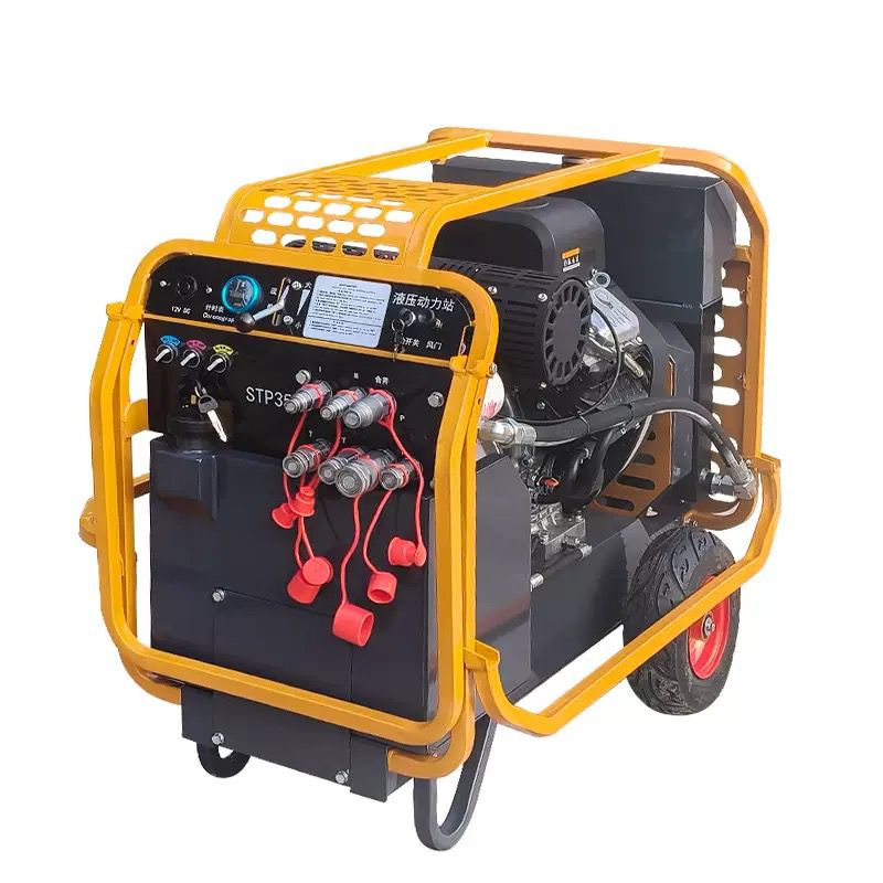 Powerful Factory-Made 35-Horsepower Three-Circuit Diesel Hydraulic Power Station Paired with Hydraulic Breaker and Slurry Pump