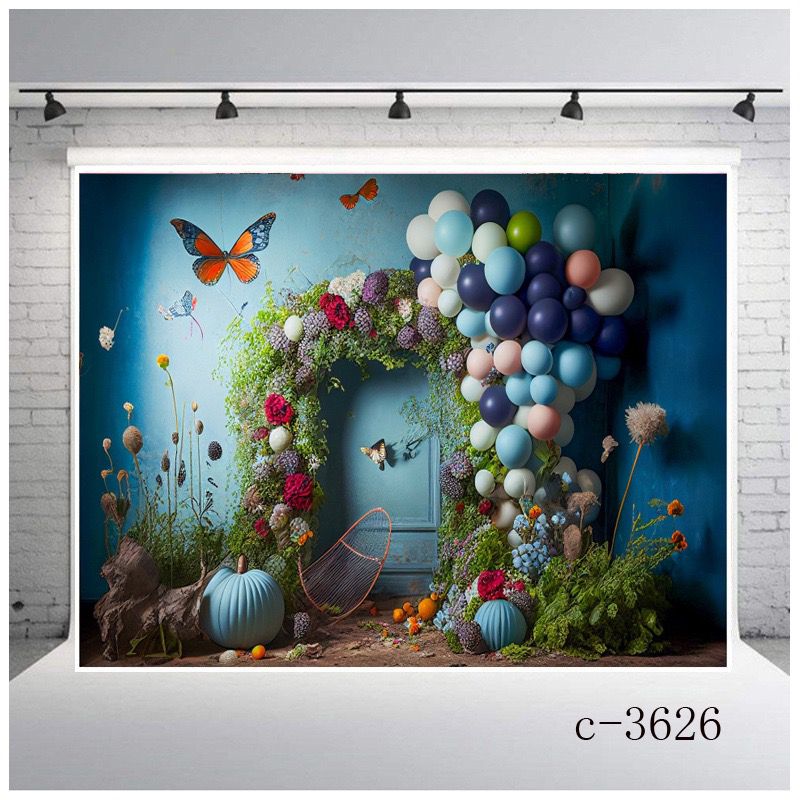 50 pcs 0f Foreign Trade Children's Baby Birthday Banner Party Photography Background Cloth Foreign Trade 100 Days Baby Bath Decoration Hanging Cloth (below is the price for 50pcs)