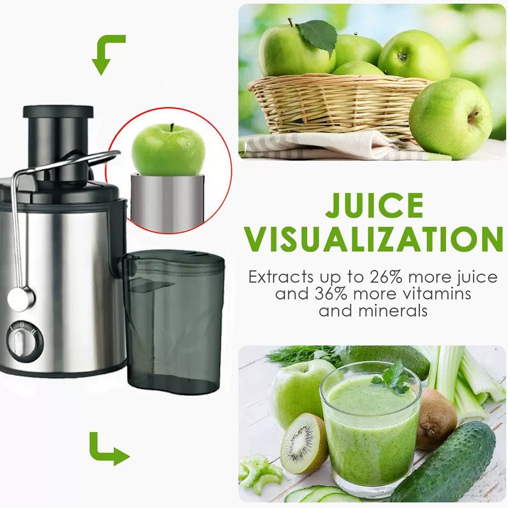 1 set of 400W Juicers Powerful Big Feeding Mouth Commercial Juicer ...