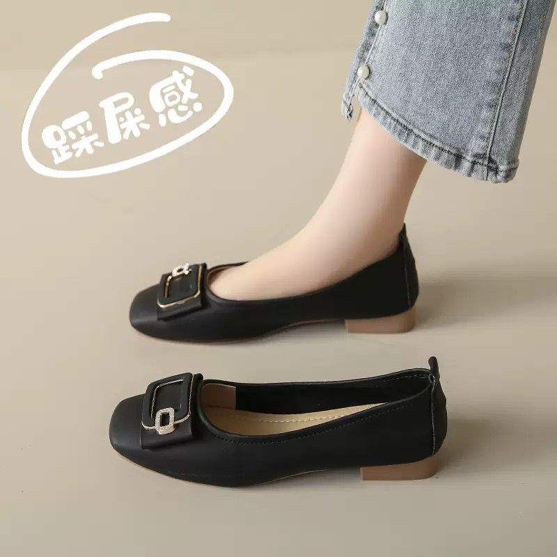 50pairs mixed color and sizes 35-40)Women Elegant Ballet Flats Commute Metal Buckle All Seasons(below priceis 50pair)