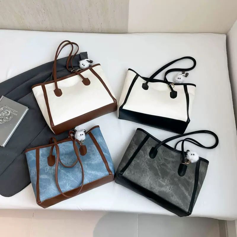50pcs mixed color Fashion Tote Bag with Playful Fuzzy(below price is 50pcs)
